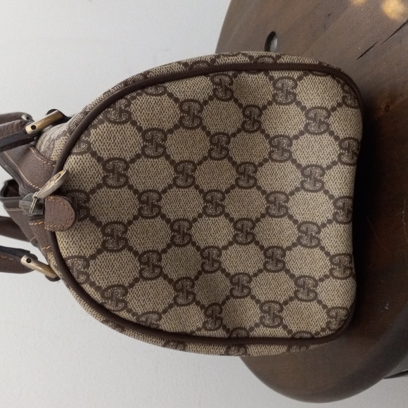 Authentic Vintage Gucci GG Monogram Supreme Sherry Web Ophidia Boston Doctor Bag - Picture 4 of 11